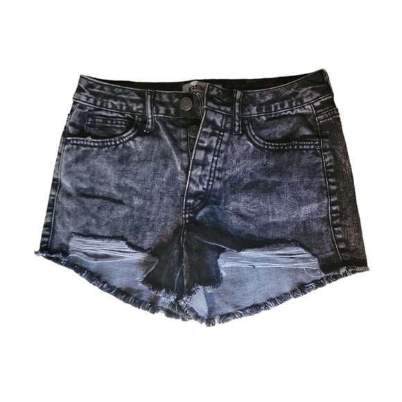 RSQ Vintage High Rise Black Jean Shorts - Picture 1 of 2